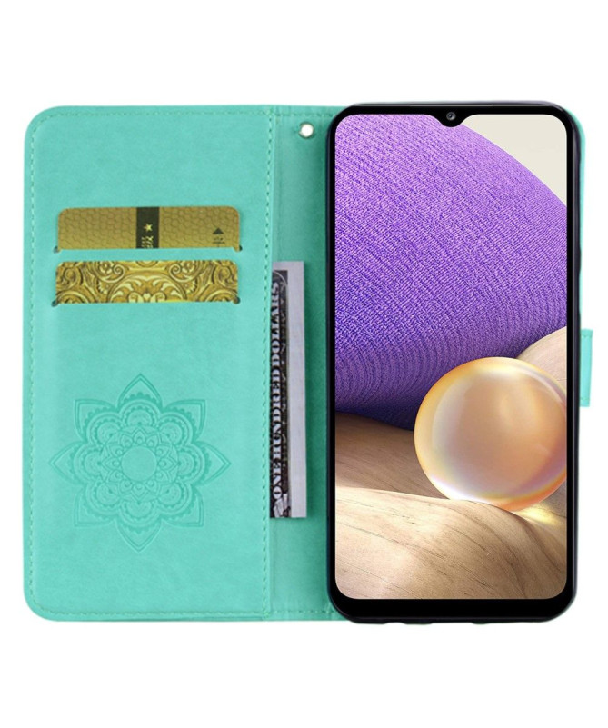 Housse Samsung Galaxy A05s Hibou et Fleur Gravé