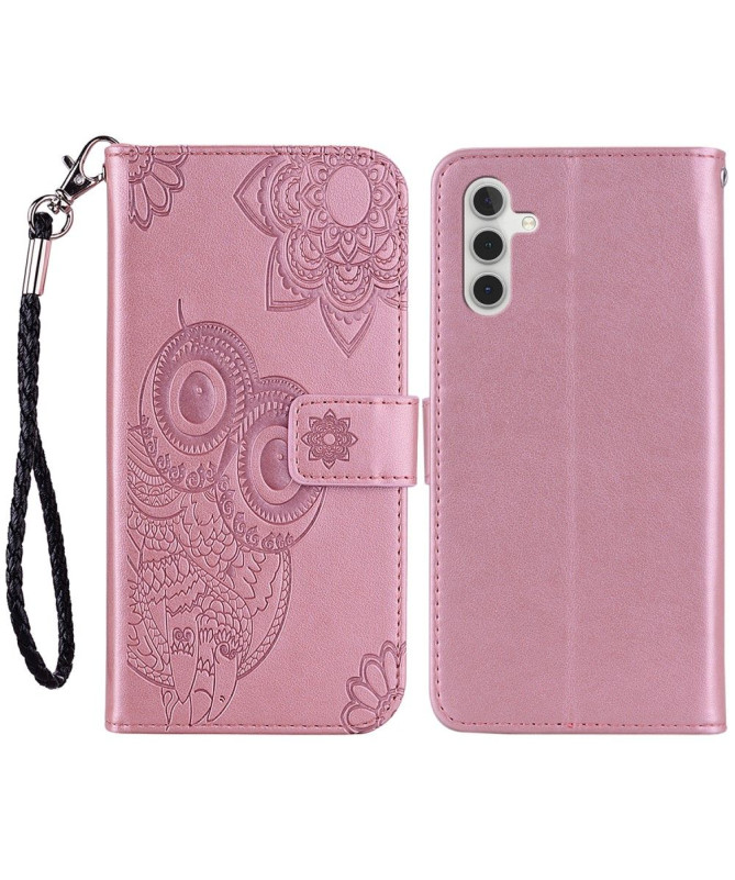 Housse Samsung Galaxy A05s Hibou et Fleur Gravé