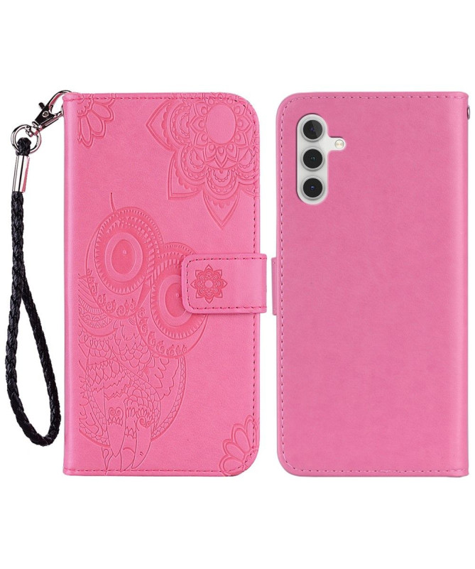 Housse Samsung Galaxy A05s Hibou et Fleur Gravé