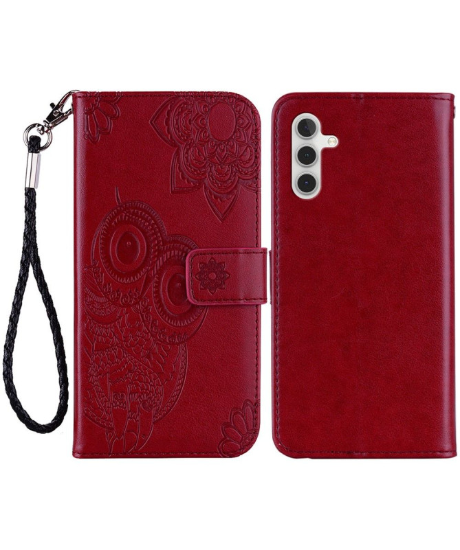 Housse Samsung Galaxy A05s Hibou et Fleur Gravé