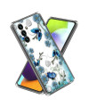 Coque Samsung Galaxy A25 5G papillons et fleurs bleus