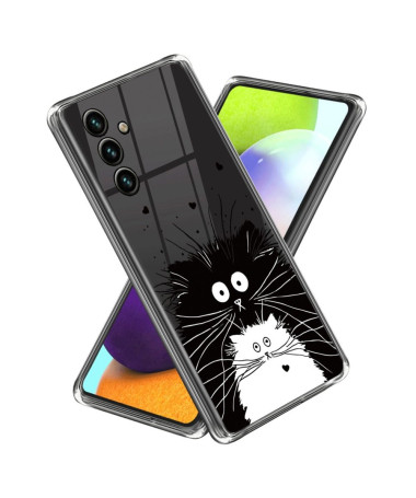 Coque Samsung Galaxy A25 5G chats noir et blanc