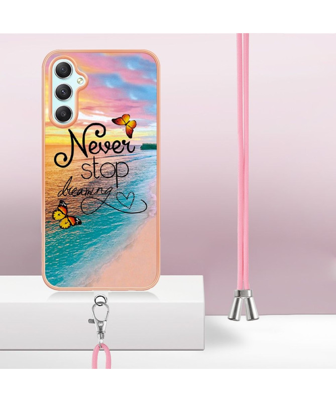 Coque Samsung Galaxy A25 5G Never Stop Dreaming à cordon