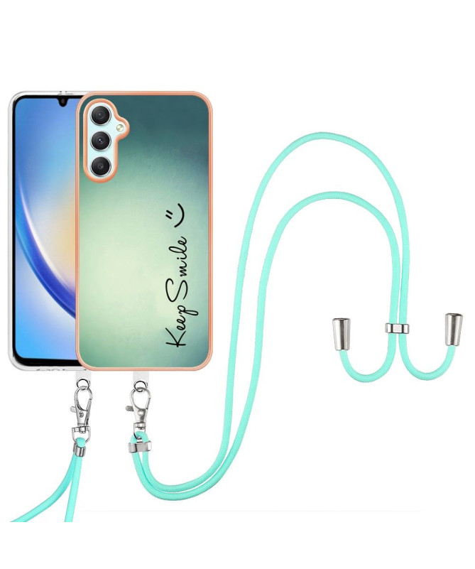 Coque Samsung Galaxy A25 5G à cordon Garder le sourire