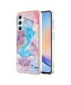 Coque Samsung Galaxy A25 5G marbre coloré bleu