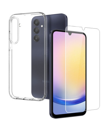 Samsung Galaxy A25 5G - Coque + protection d'écran en verre trempé