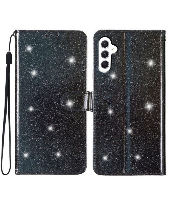 Housse Samsung Galaxy A25 5G style paillettes à lanière