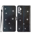 Housse Samsung Galaxy A25 5G style paillettes à lanière