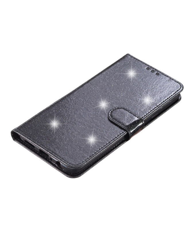 Housse Samsung Galaxy A25 5G style paillettes à lanière