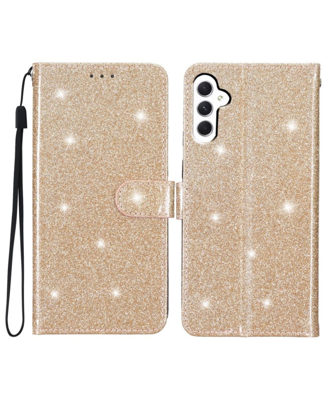 Housse Samsung Galaxy A25 5G style paillettes à lanière