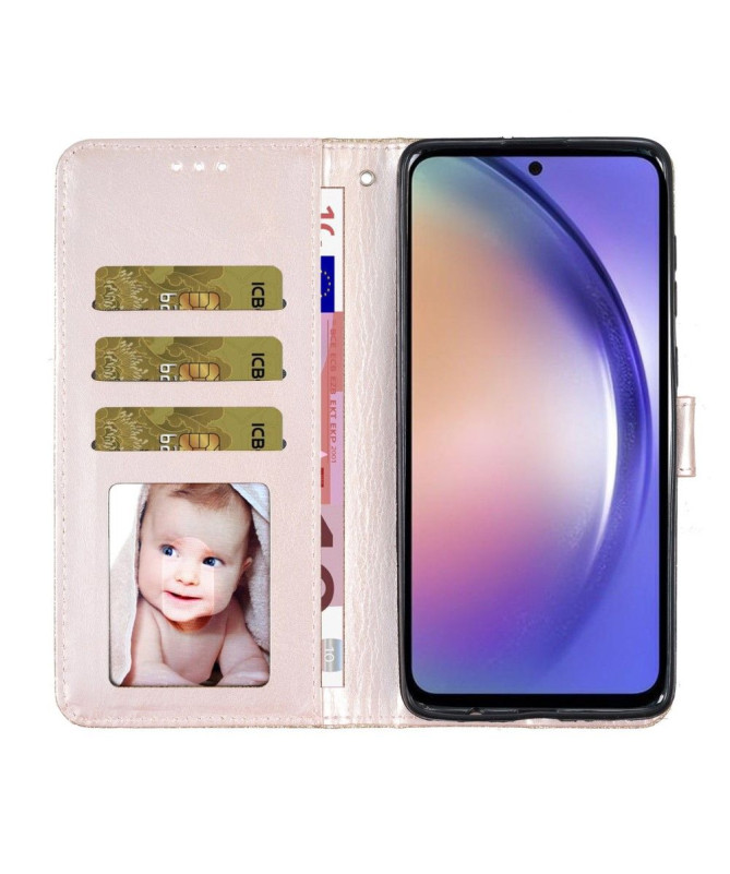 Housse Samsung Galaxy A25 5G style paillettes à lanière