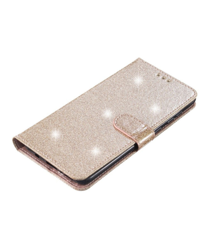 Housse Samsung Galaxy A25 5G style paillettes à lanière