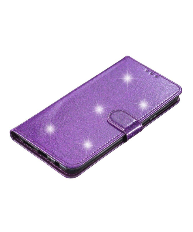 Housse Samsung Galaxy A25 5G style paillettes à lanière