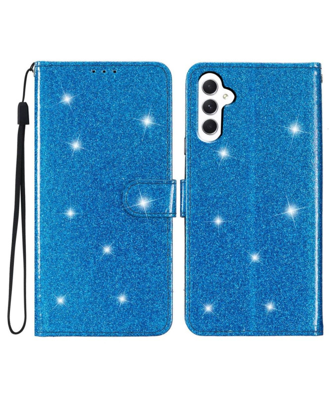 Housse Samsung Galaxy A25 5G style paillettes à lanière