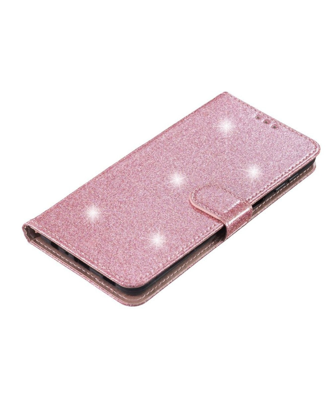 Housse Samsung Galaxy A25 5G style paillettes à lanière