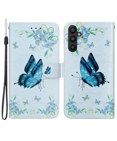 Housse Samsung Galaxy A34 5G Papillon Céleste