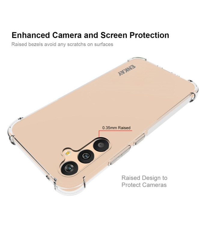 Samsung Galaxy A34 5G - Protection Complète ENKAY : Verre Trempé et Coque Transparente