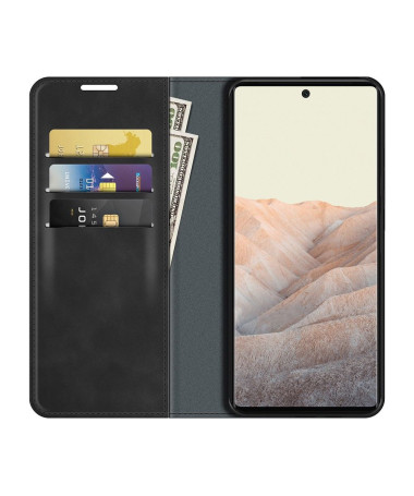 Étui Google Pixel 6 simili cuir fonction stand