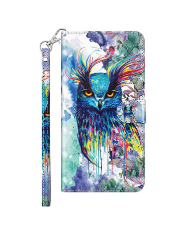 Housse Google Pixel 6 hibou aquarelle