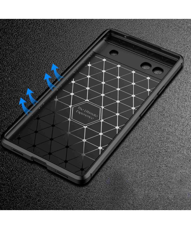 Coque Google Pixel 6a style fibre de carbone