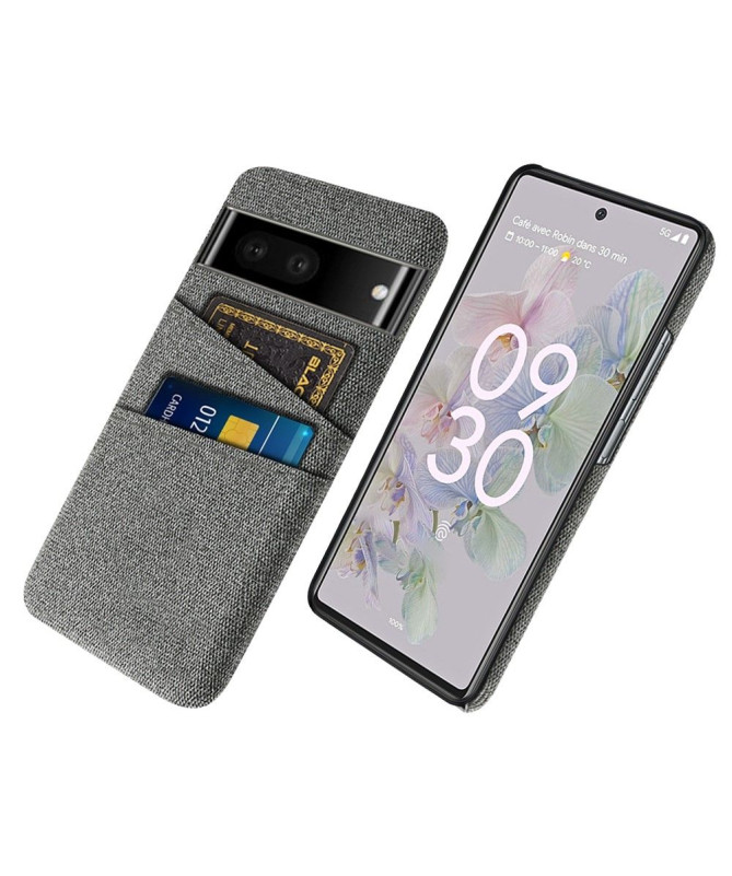 Coque Google Pixel 6a Tissu Porte-Cartes