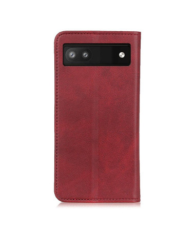 Housse Google Pixel 6a Simone Flip simili cuir vieilli Rouge foncé - photo 22