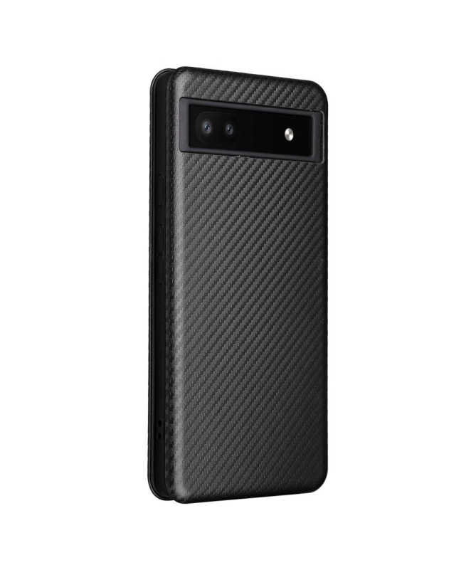Housse Google Pixel 6a simili cuir fibre de carbone