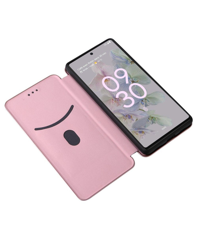 Housse Google Pixel 6a simili cuir fibre de carbone