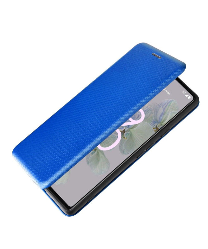 Housse Google Pixel 6a simili cuir fibre de carbone
