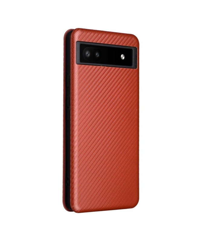 Housse Google Pixel 6a simili cuir fibre de carbone