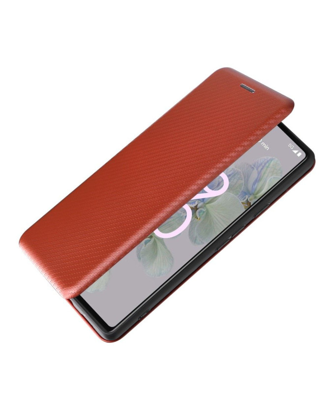 Housse Google Pixel 6a simili cuir fibre de carbone