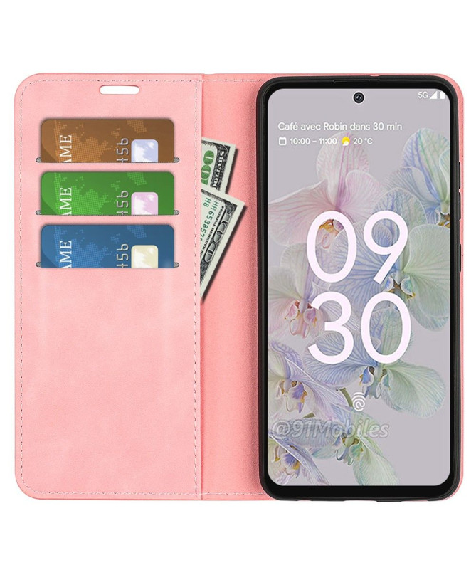 Étui Google Pixel 6a simili cuir fonction stand