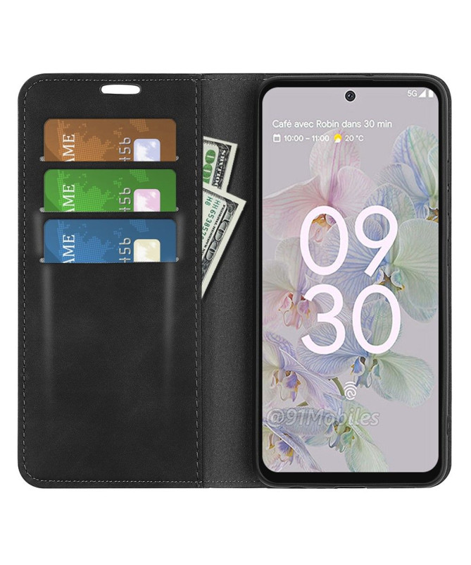 Étui Google Pixel 6a simili cuir fonction stand