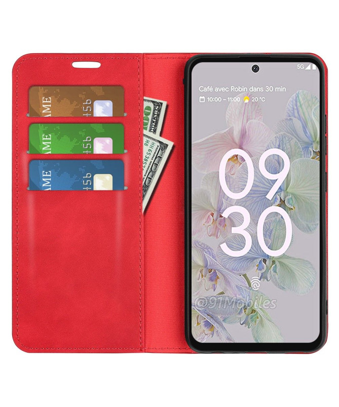 Étui Google Pixel 6a simili cuir fonction stand