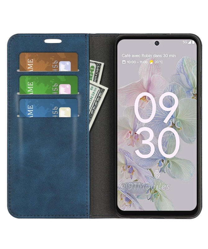 Étui Google Pixel 6a simili cuir fonction stand