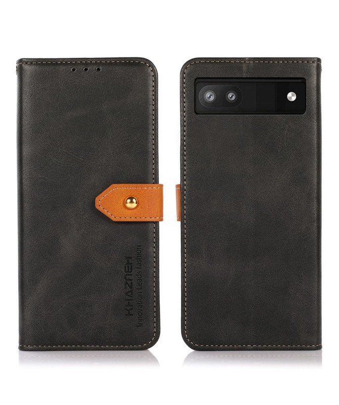 Housse Google Pixel 6a KHAZNEH Bicolore simili cuir