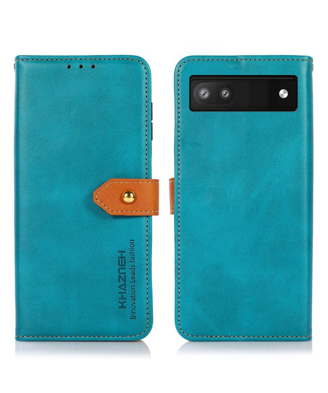 Housse Google Pixel 6a KHAZNEH Bicolore simili cuir