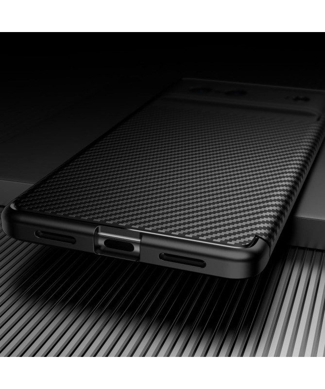 Coque Google Pixel 7 style fibre de carbone