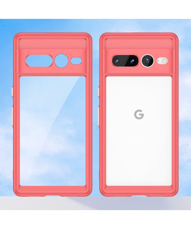 Coque Google Pixel 7 Pro Transparent Contour en Couleur