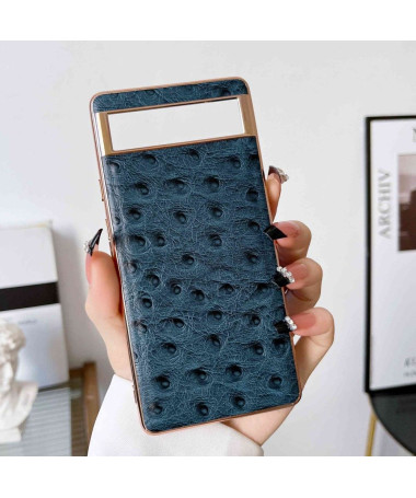 Coque Google Pixel 7 Pro Cuir Effet Peau D'Autruche