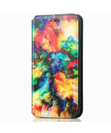 Housse Google Pixel 7 Pro Rabat Flip Nuage iridescent