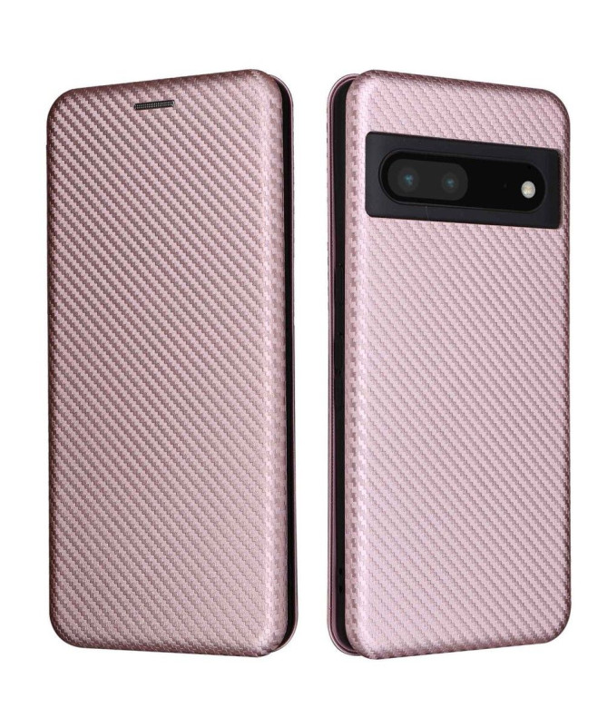 Housse Google Pixel 7 Pro simili cuir fibre de carbone