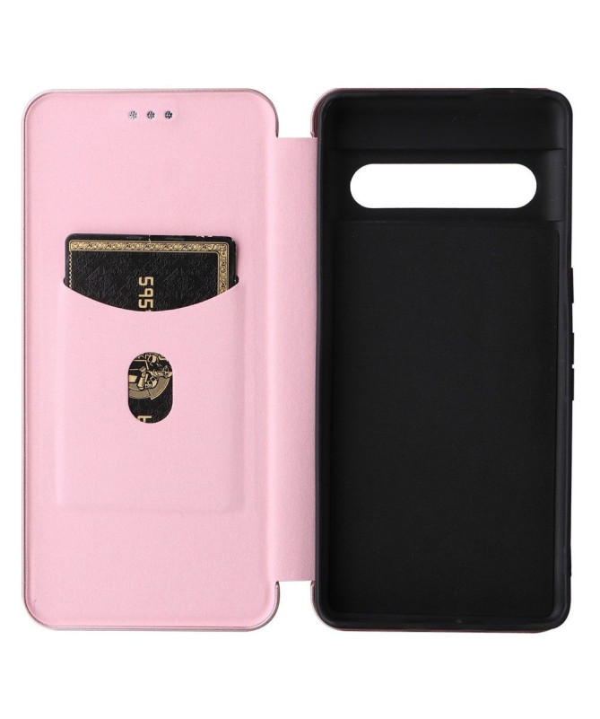 Housse Google Pixel 7 Pro simili cuir fibre de carbone