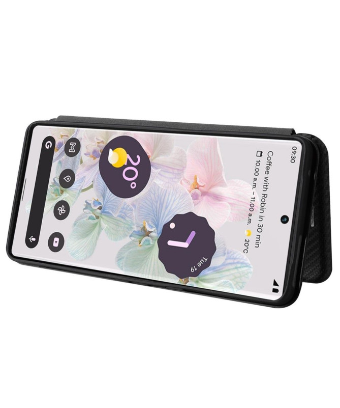 Housse Google Pixel 7 Pro simili cuir fibre de carbone