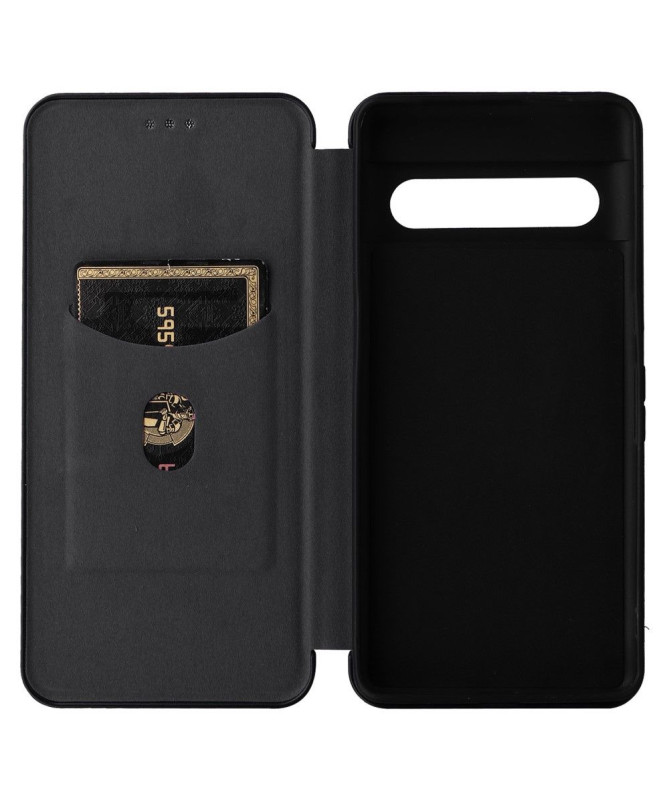 Housse Google Pixel 7 Pro simili cuir fibre de carbone