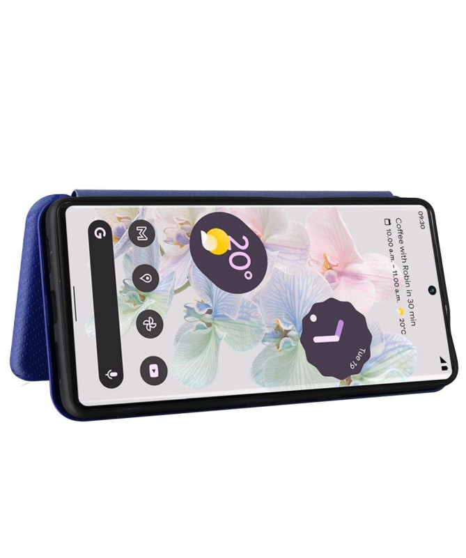 Housse Google Pixel 7 Pro simili cuir fibre de carbone