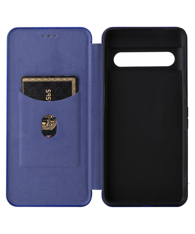 Housse Google Pixel 7 Pro simili cuir fibre de carbone