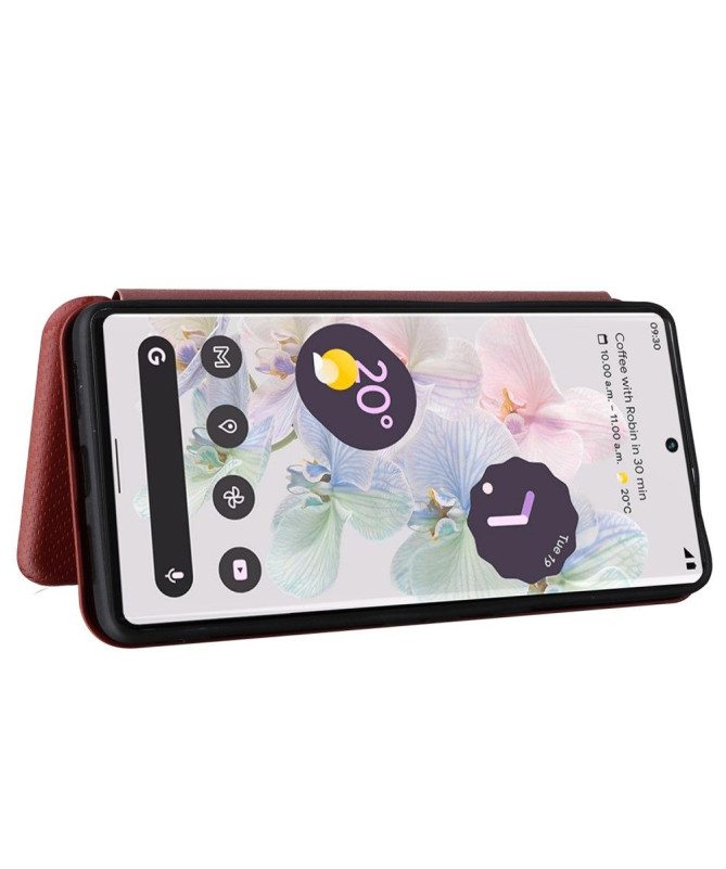 Housse Google Pixel 7 Pro simili cuir fibre de carbone