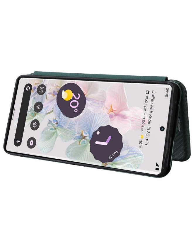 Housse Google Pixel 7 Pro simili cuir fibre de carbone