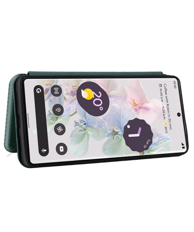 Housse Google Pixel 7 Pro simili cuir fibre de carbone